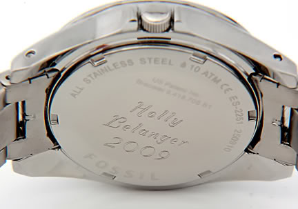 Engraved watch