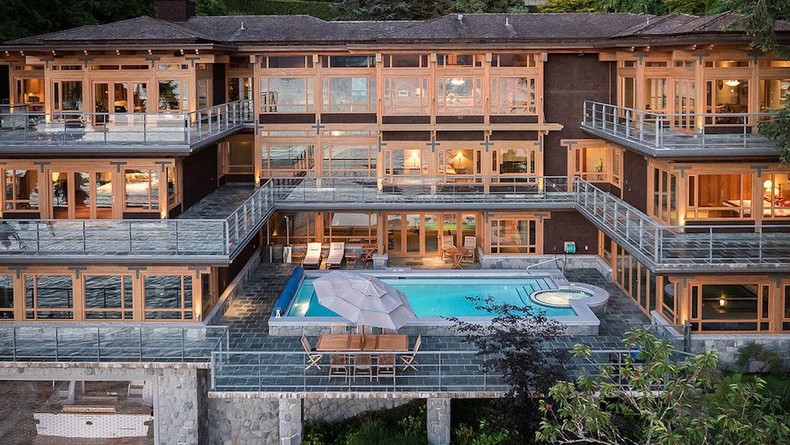 ,800,000 West Vancouver Palace - the only villa in North America with its own yacht garage 1