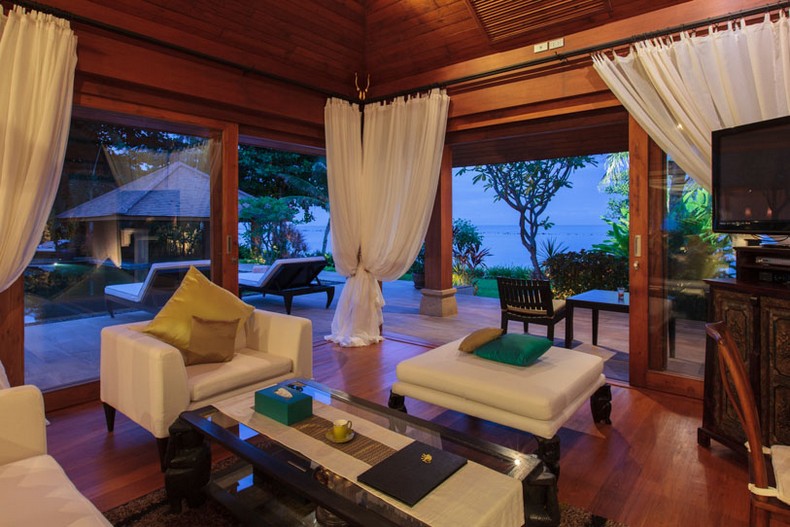 Bedroom at Baan Wanora, a luxury, private, beach front villa located in Laem Sor, Koh Samui, Thailand