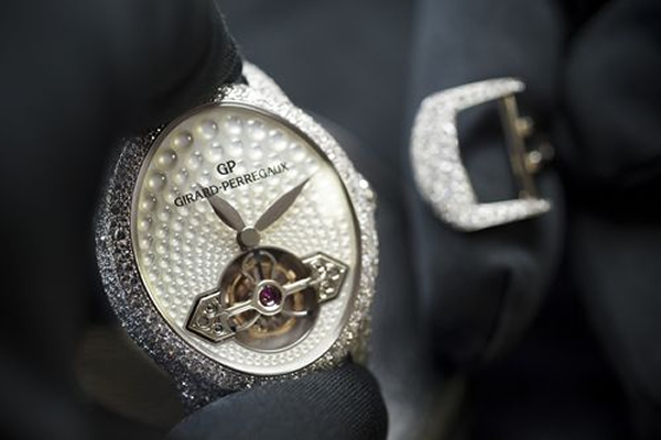 Jewelry Tourbillion With Gold Bridge Watches by Girard-Perregaux photo-1
