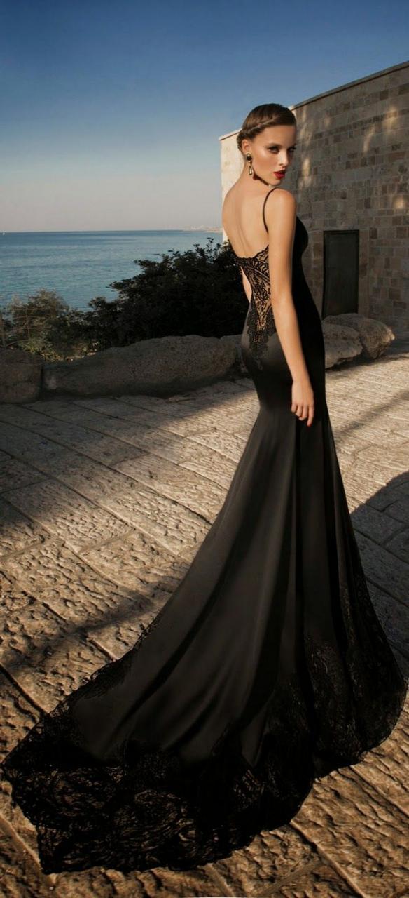 MoonStruck Galia Lahav Black Mermaid Dress for Wedding