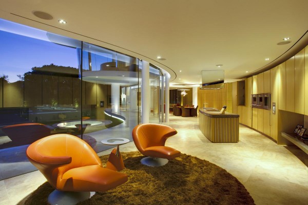 Posh Portuguese Residence With Beautiful Lake Views 10-Orange-chairs-600x400