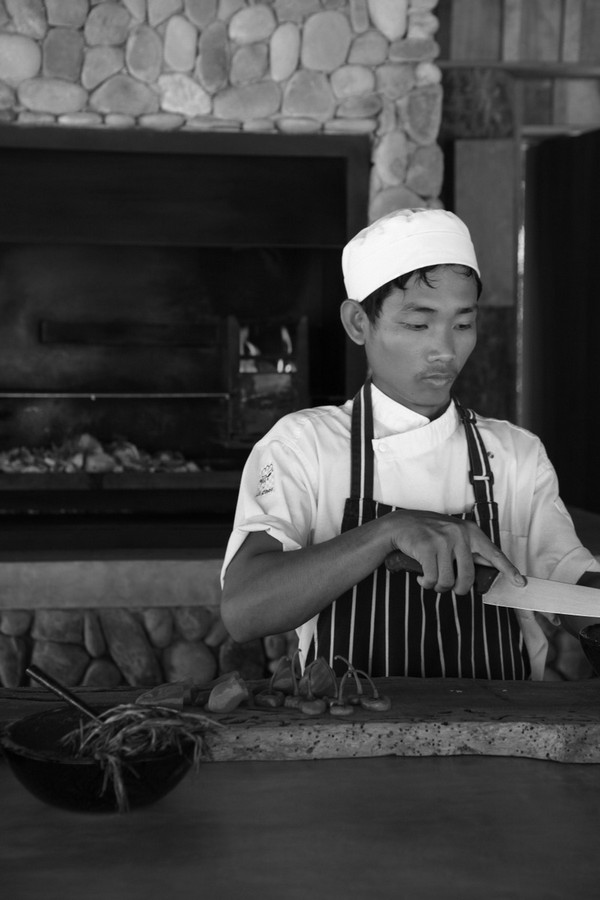 Song Saa Private Island Luxury Resort in Sihanoukville, Cambodia photo 37 - khmer chef at driftwood bar