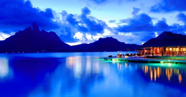 Bora Bora at night