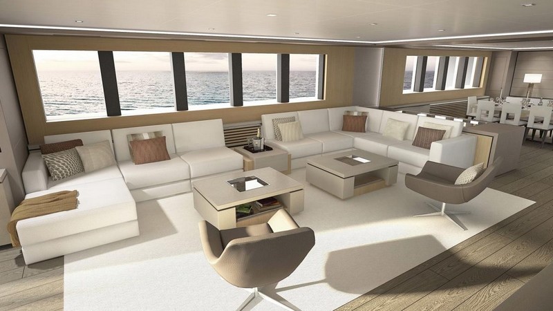 Franck Darnet reveals the first interior images of the mega yacht Ocea X47 concept